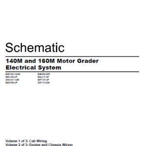 EN CAT 140M and 160M Motor Grader Power Train System Electrical System Schematic Manual - PDF DOWNLOAD