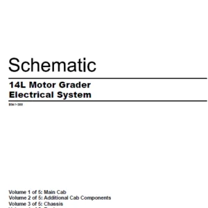 EN CAT 14L Motor Grader Electrical System Schematic Manual - PDF DOWNLOAD