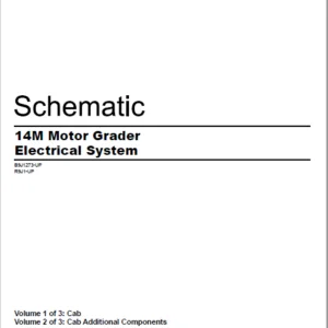 EN CAT 14M Motor Grader Electrical System Schematic Manual  - PDF DOWNLOAD