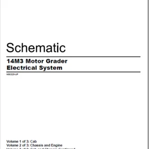EN CAT 14M3 Motor Grader Electrical System Schematic Manual  - PDF DOWNLOAD