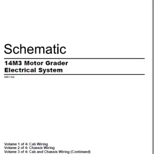 EN CAT 14M3 Motor Grader Electrical System Schematic Manual - PDF DOWNLOAD