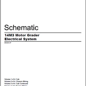 EN CAT Motor Grader 14M3 Electrical System Schematic Manual - PDF DOWNLOAD