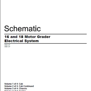 EN CAT 16 and 18 Motor Grader Electrical System Schematic Manual - PDF DOWNLOAD