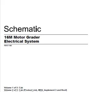 EN CAT 16M Motor Grader Electrical System Schematic Manual - PDF DOWNLOAD