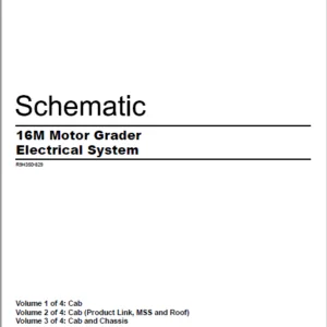 EN CAT 16M Motor Grader Electrical System Schematic Manual - PDF DOWNLOAD
