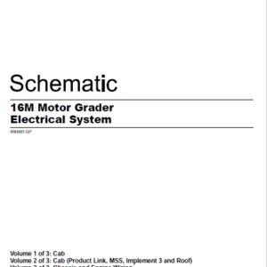 EN CAT 16M Motor Grader Electrical System Schematic Manual - PDF DOWNLOAD