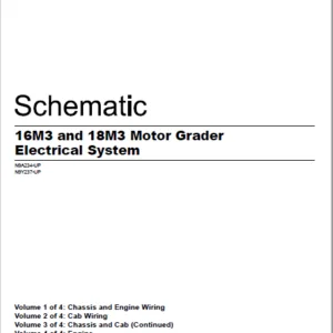EN CAT 16M3 and 18M3 Motor Grader Electrical System Schematic Manual - PDF DOWNLOAD