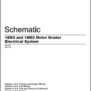 EN CAT 16M3 and 18M3 Motor Grader Electrical System Schematic Manual - PDF DOWNLOAD