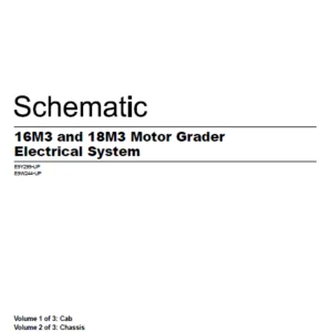 EN CAT 16M3 and 18M3 Motor Grader Electrical System Schematic Manual - PFD DOWNLOAD