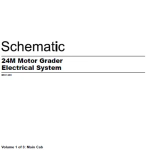EN CAT 24M Motor Grader Electrical System Schematic Manual - PDF DOWNLOAD