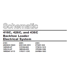 EN CAT Backhoe Loader 416C 426C 436C Electrical System Electric Schematic Manual - PDF DOWNLOAD
