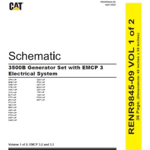 EN CAT Engine 3500B EMCP 3 Electrical System  Electric Schematic Manual - PDF DOWNLOAD