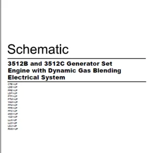 EN CAT Engine 3512B 3512C Generator Set Engine with Dynamic Gas Blending Electrical System  Electric Schematic Manual