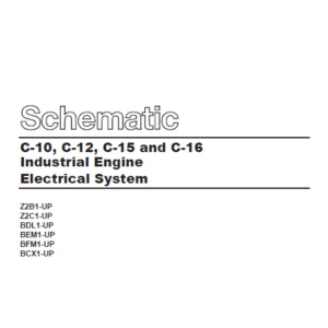 EN CAT Engine C-10 C-12 C-15 C-16 Industrial Engine Electrical System Electric Schematic Manual - PDF DOWNLOAD