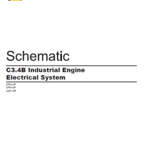 EN CAT Engine C3.4B Industrial Engine Electrical System Electric Schematic Manual  - PDF DOWNLOAD
