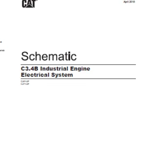 EN CAT Engine C3.4B Industrial Engine Electrical System  Electric Schematic Manual - PDF DOWNLOAD