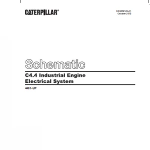 EN CAT Engine C4.4 Industrial Engine Electrical System Electric Schematic Manual – PDF DOWNLOAD