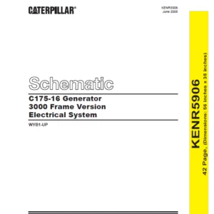 EN CAT Engine - Generator C175-16 Generator 3000 Frame Version Electrical System Schematic Manual - PDF DOWNLOAD