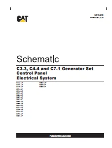EN CAT Engine - Generator C3.3 C4.4 and C7.1 Generator Set Control Panel Electrical System Schematic Manual - PDF DOWNLOAD