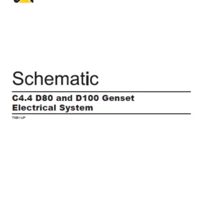 EN CAT Engine - Generator C4.4 D80 and D100 Genset Electrical System Schematic Manual  - PDF DOWNLOAD