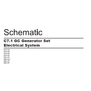 EN CAT Engine - Generator C7.1 GC Generator Set Electrical System Schematic Manual - PDF DOWNLOAD