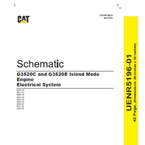 EN CAT Engine - Generator G3520C and G3520E Island Mode Engine Electrical System Schematic Manual - PDF DOWNLOAD