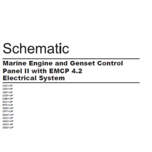 EN CAT Engine - Generator Marine Engine and Genset Control Panel II with EMCP 4.2 Electrical System Schematic Manual - PDF DOWNLOAD