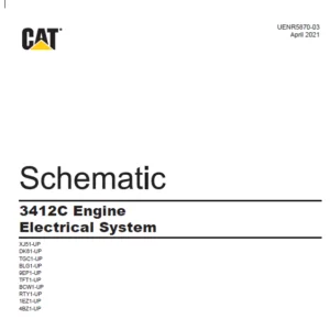 EN CAT Engine - Generator S3412C Engine Electrical System  Schematic Manual - PDF DOWNLOAD