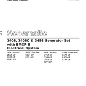 EN CAT Engine - Generator Set 3406 3406C 3456 EMCP II Electrical System Schematic  Manual  - PDF DIWNLOAD