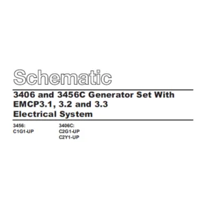 EN CAT Engine - Generator Set 3406 3456C With EMCP3.1 3.2 3.3 Electrical System Schematic Manual - PDF DOWNLOAD