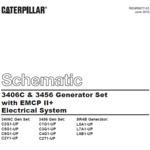 EN CAT Engine - Generator Set 3406C 3456 EMCP II Electrical System  Schematic Manual - PDF DOWNLOAD