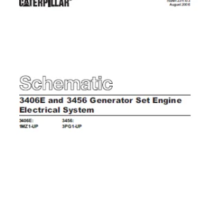 EN CAT Engine - Generator Set 3406E 3456 Electrical System Schematic Manual  - PDF DOWNLOAD