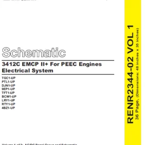EN CAT Engine - Generator Set 3412C EMCP II For PEEC Engines Electrical System Schematic Manual  - PDF DOWNLOAD