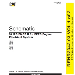 EN CAT Engine - Generator Set 3412C EMCP II for PEEC Engine Electrical System Schematic Manual - PDF DOWNLOAD
