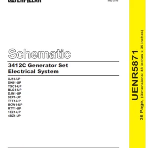 EN CAT Engine - Generator Set 3412C Electrical System Schematic Manual - PDF DOWNLOAD