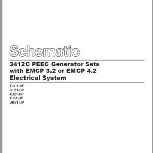 EN CAT Engine - Generator Set 3412C PEEC with EMCP 3.2 or EMCP 4.2 Electrical Schematic Manual - PDF DOWNLOAD