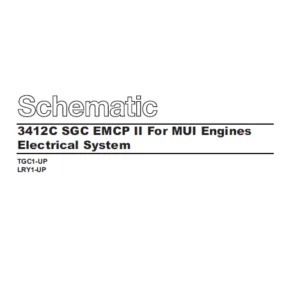 EN CAT Engine - Generator Set 3412C SGC EMCP II for MUI Engines Electrical System Schematic Manual  - PDF DOWNLOAD