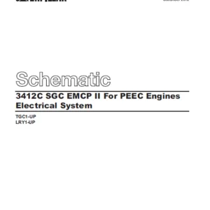 EN CAT Engine - Generator Set 3412C SGC EMCP II for PEEC Engines Electrical System Schematic Manual - PDF DOWNLOAD