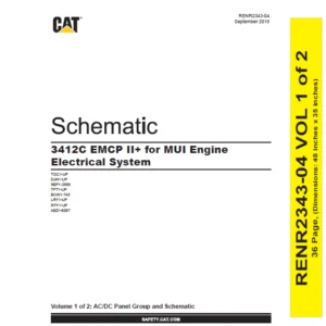 EN CAT Engine - Generator Set 3456 EMCP II Electrical System  Schematic Manual  - PDF DOWNLOAD