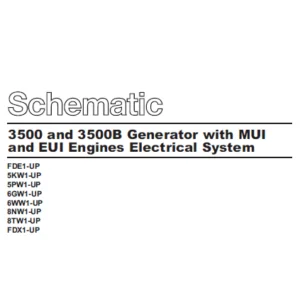 EN CAT Engine - Generator Set 3500 3500B Generator with MUI EUI Engines Electrical System Schematic Manual