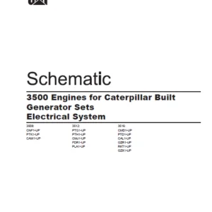 EN CAT Engine - Generator Set 3500 Built Electrical System  Schematic Manual  - PDF DOWNLOAD