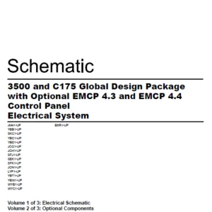EN CAT Engine - Generator Set 3500 C175 Global Design Package with Optional EMCP 4.3 EMCP 4.4 Control Panel Electrical System  Schematic Manual