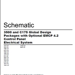 EN CAT Engine - Generator Set 3500 C175 Global Design Packages with Optional EMCP 4.2 Control Panel Electrical System Schematic Manual