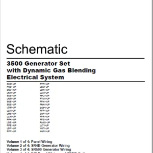 EN CAT Engine - Generator Set 3500 Dynamic Gas Blending Electrical System Schematic Manual - PDF DOWNLOAD