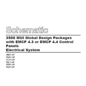 EN CAT Engine - Generator Set 3500 MUI Global Design Packages with EMCP 4.3 or EMCP 4.4 Control Panels Electrical System Schematic Manual