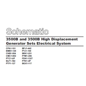 EN CAT Engine - Generator Set 3500B 3500B High Displacement Electrical System Schematic Manual - PDF DOWNLOAD