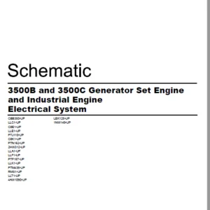 EN CAT Engine - Generator Set 3500B 3500C Industrial Engine Electrical System  Schematic Manual - PDF DOWNLOAD