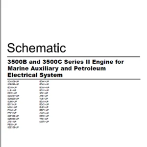 EN CAT Engine - Generator Set 3500B 3500C Series II Marine Auxiliary Petroleum Electrical System Schematic Manual