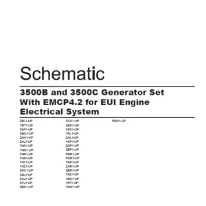 EN CAT Engine - Generator Set 3500B 3500C With EMCP4.2 for EUI Engine Electrical System  Schematic Manual
