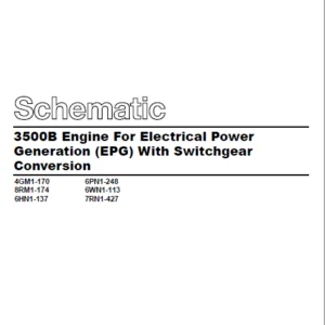 EN CAT Engine - Generator Set 3500B Electric Power Generation with Switchgear Conversion Electrical System Schematic Manual